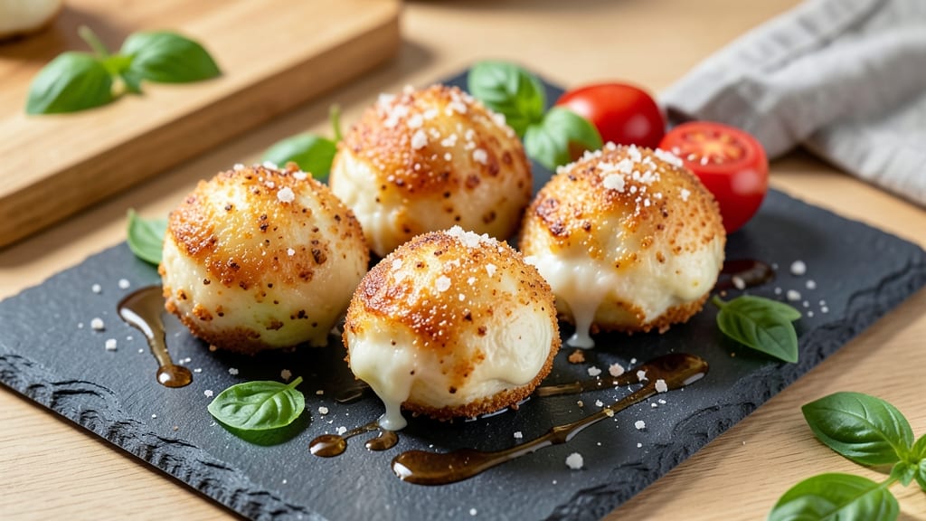 Baked Mozzarella Cheese Balls Recipe: Golden Crust and Stretchy Pulls