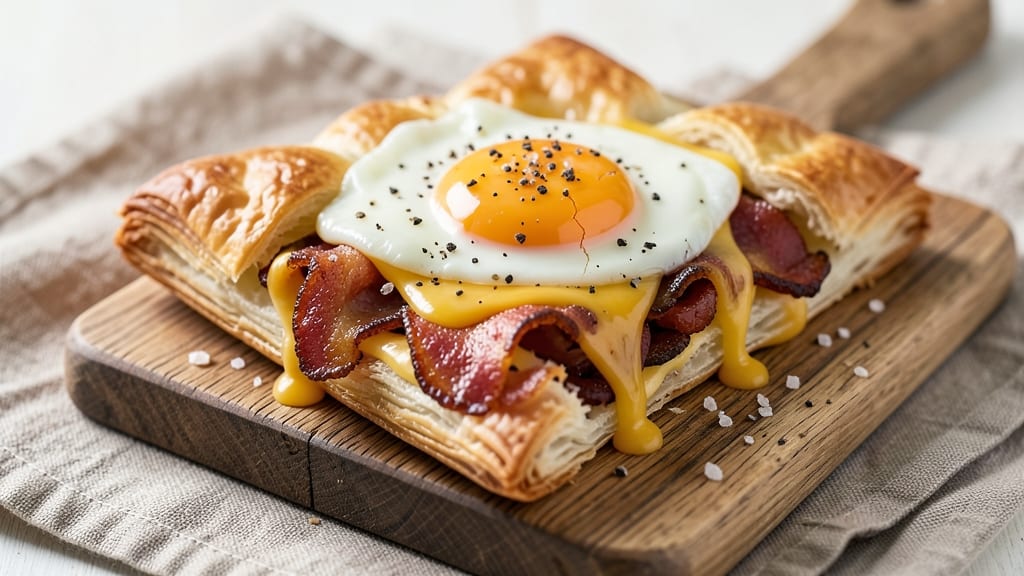 Bacon Egg Cheese Puff Pastry Recipe: Flaky Layers With Melty Trio