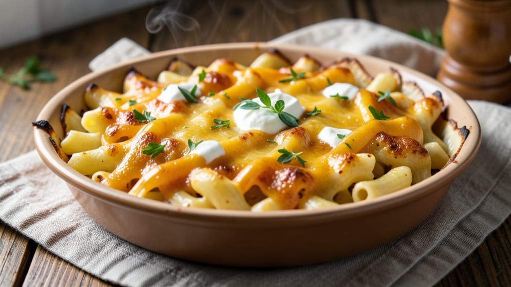 Baked Mac and Cheese Recipe Sharp Cheddar: Triple-Layered Crunch and Melty Streaks