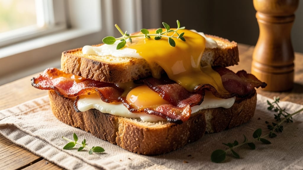Bacon Egg and Cheese Sourdough Bread Recipe: Crispy Crust Meets Gooey Fillings