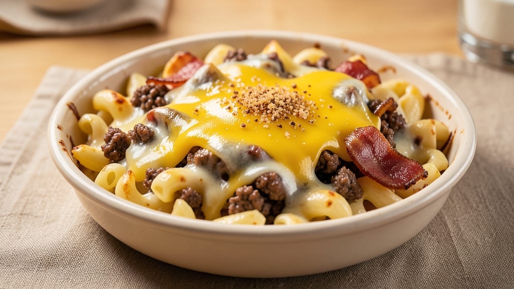 Baked Mac and Cheese Recipe with Meat: Savory Bites in Every Creamy Bite