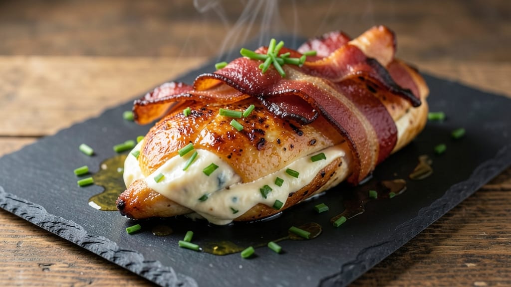 Bacon-Wrapped Cream Cheese Stuffed Chicken Recipe: Crispy Bites with Gooey Melts Inside