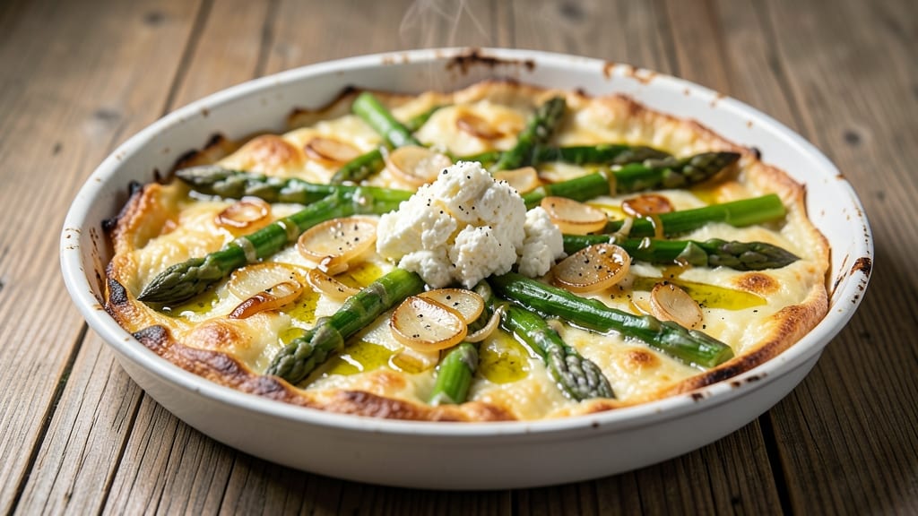 Asparagus and Goat Cheese Frittata Recipe: Crispy Top and Creamy Centers in One Pan