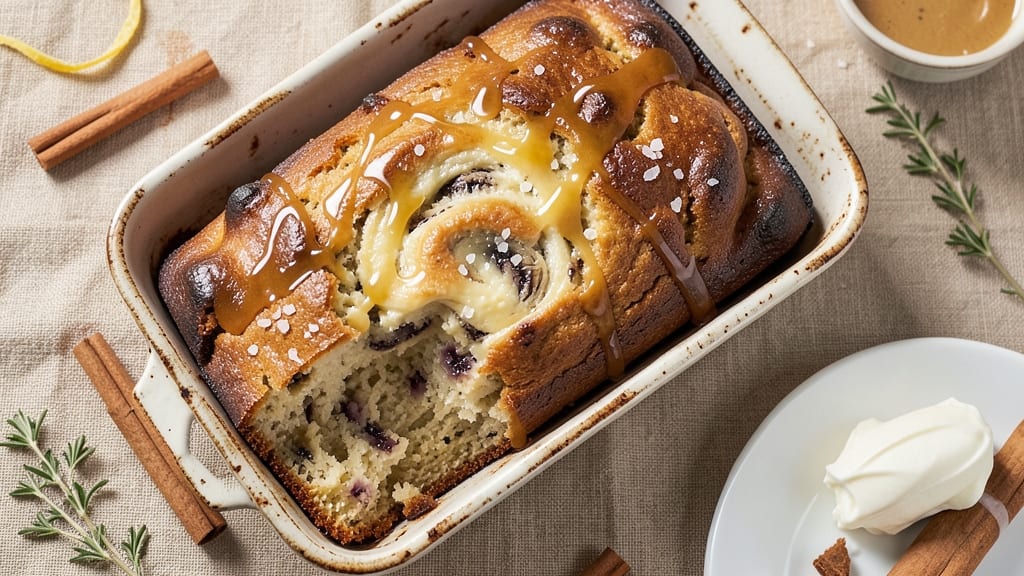 Banana Bread Made with Cream Cheese Recipe: Moist Crumb and Creamy Swirls in One Loaf