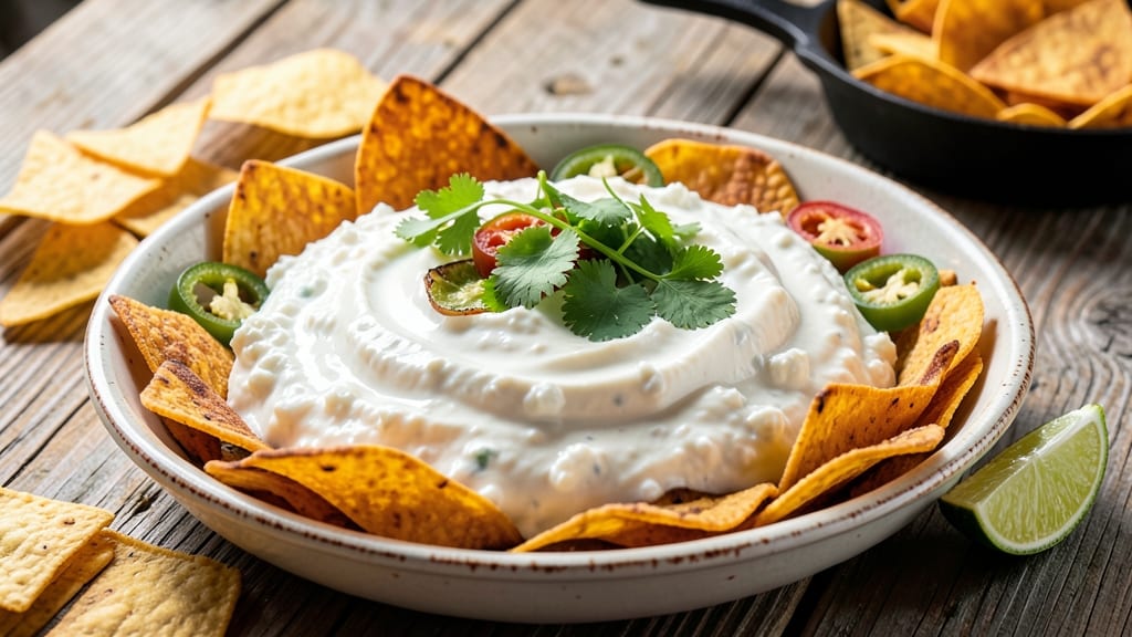 Authentic Mexican White Cheese Dip Recipe: Queso Fresco Creaminess With Crunchy Topping