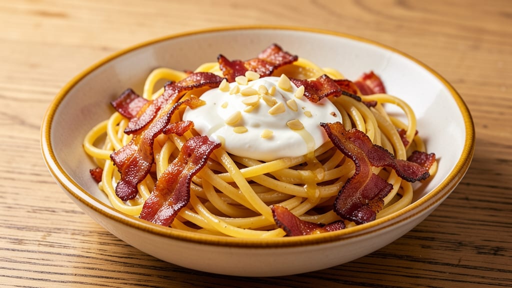 Bacon Cream Cheese Spaghetti Recipe: Crispy Bits and Rich Sauce in One Pan