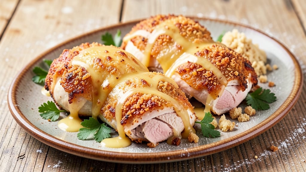 Baked Chicken With Cheddar Cheese Recipe: Golden Crust, Melty Streaks Inside