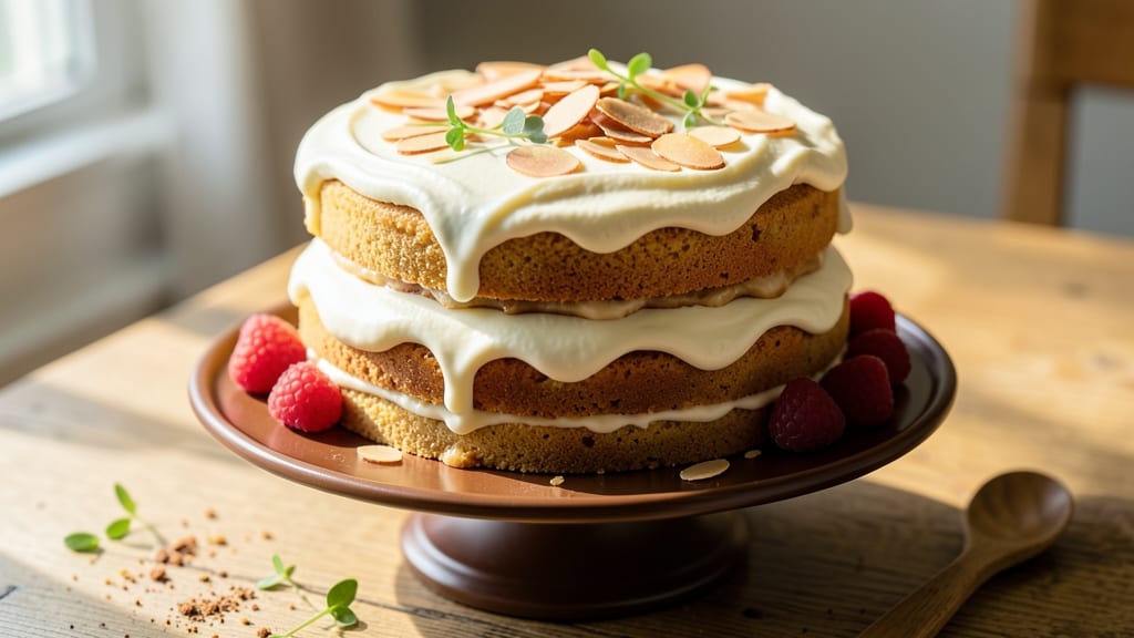 Almond Cream Cheese Cake Recipe: Nutty Swirls and Silky Layers in One Bite