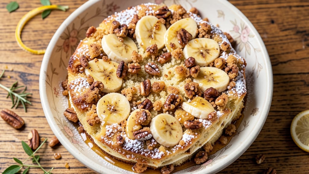 Banana Cream Cheese Coffee Cake Recipe: Triple-Layered Swirls With Moist Crumb
