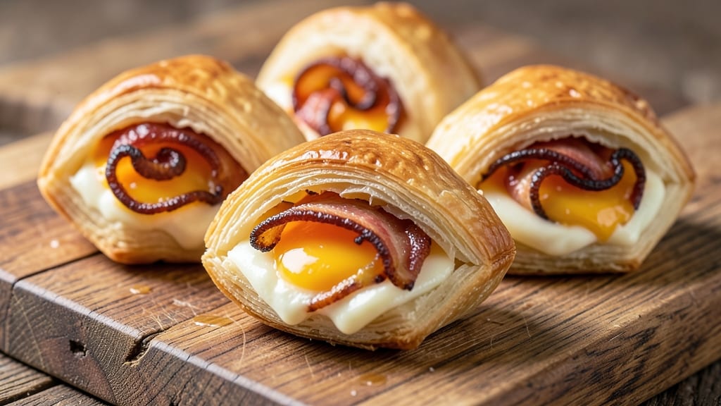 Bacon Egg and Cheese Pockets Recipe: Flaky Pastry Wrapped in Crispy Bacon
