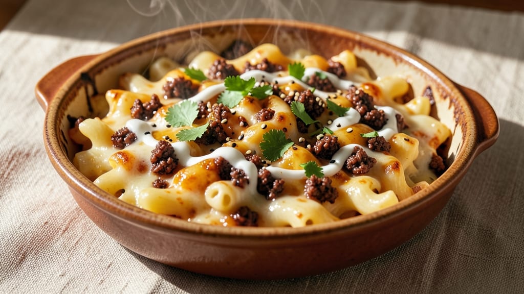 Baked Taco Mac and Cheese Recipe: Crunchy Tortilla Topping Meets Melty Cheese Magic