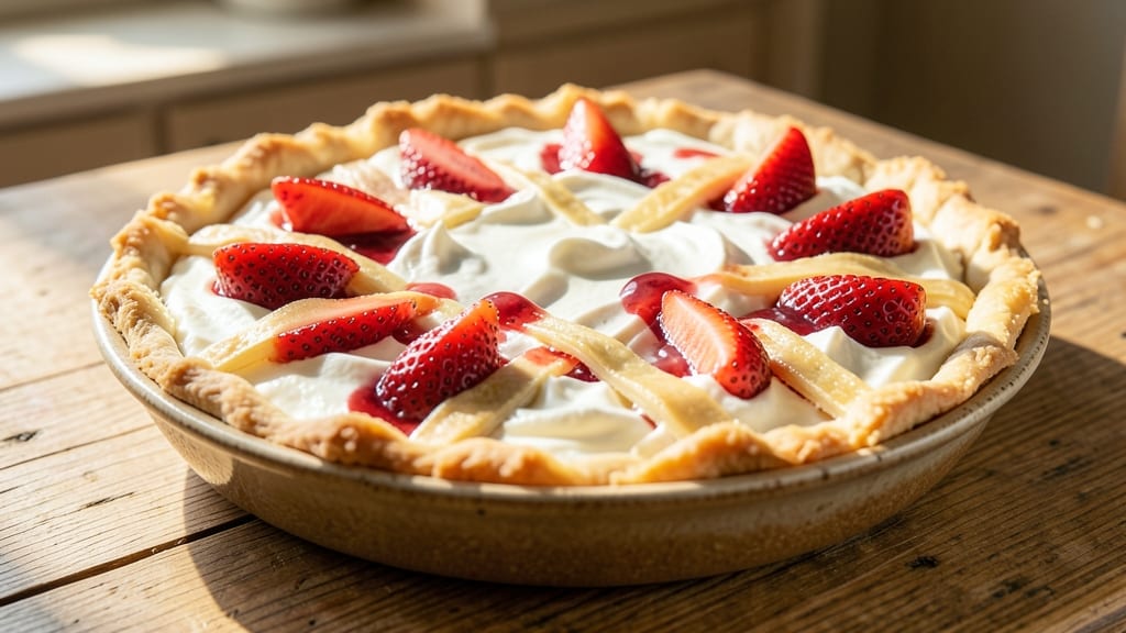 Amish Strawberry Cream Cheese Pie Recipe: Rustic Crust Meets Bursting Berries