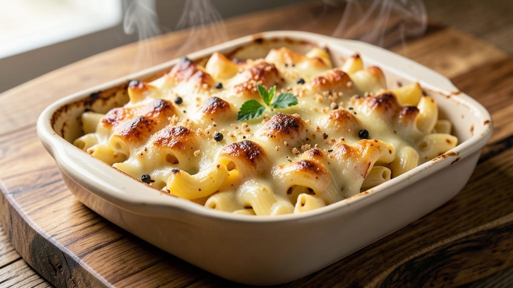 Baked Mac And Cheese Recipe With Crunchy Top: Golden Crust That Shatters With Every Bite