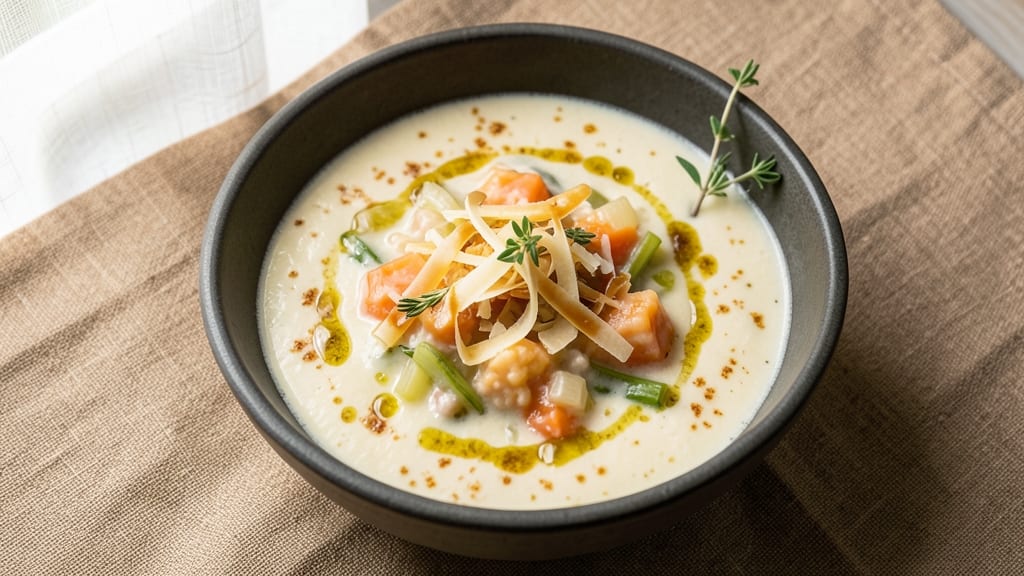 Asiago Cheese Bisque Soup Recipe: Velvety Creaminess with Nutty Depth