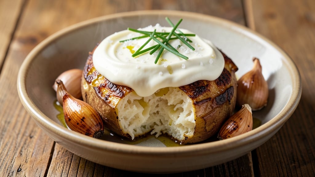 Baked Potato and Cream Cheese Recipe: Fluffy Interiors and Melty Topping Harmony