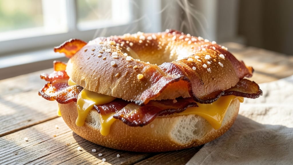 Bacon and Cheese Bagel Recipe: Crispy Toasted Edges with Melty Pull-Apart Layers
