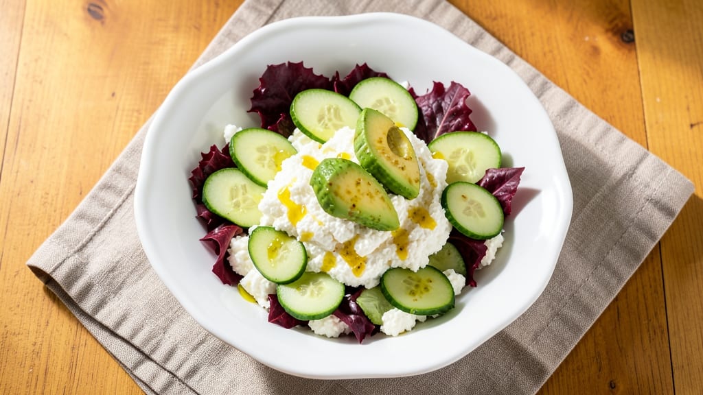 Avocado Cucumber Cottage Cheese Salad Recipe: Bright Green Crunch and Creamy Layers
