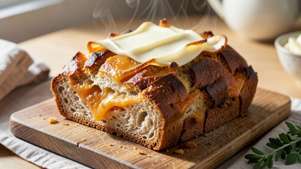 Artisan Cheddar Cheese Bread Recipe: Sharp and Golden Crust With Gooey Pull-Apart Centers