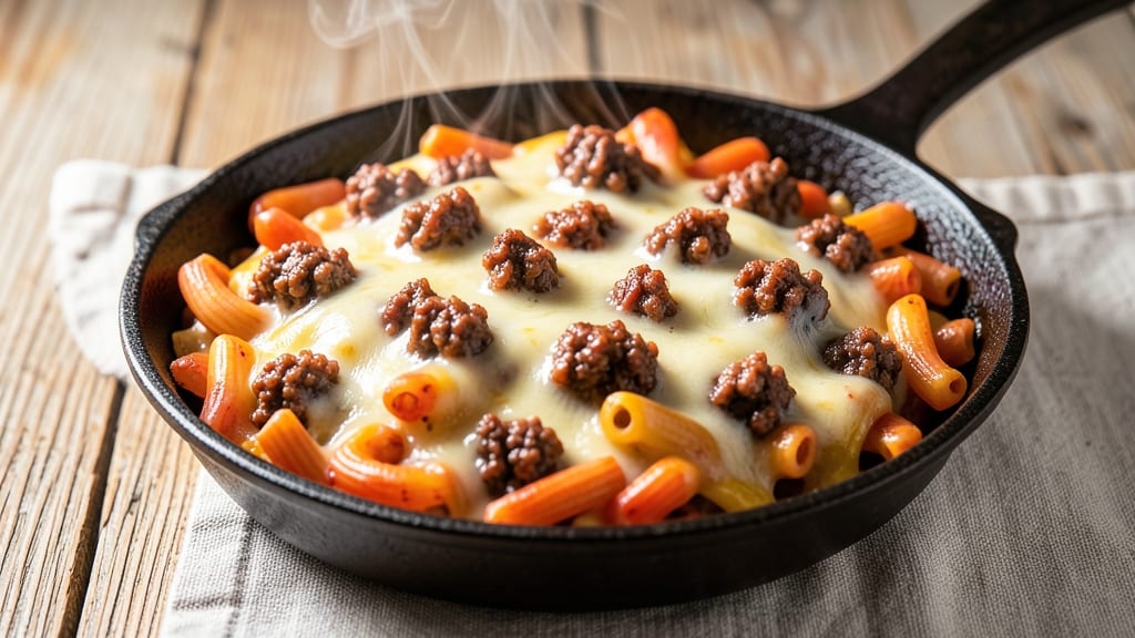 Baked Mac and Cheese With Ground Beef Recipe: Hearty One-Pan Dinner With Meat and Cheese Fusion
