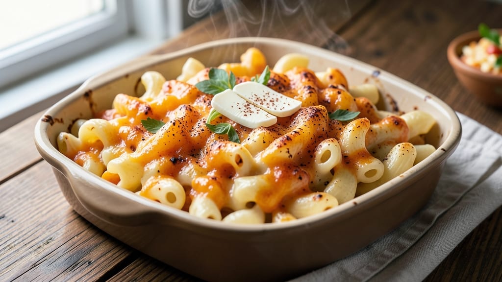 Baked Mac and Cheese Recipe With Gouda and Cheddar: Crispy Top, Melty Pull in Every Bite