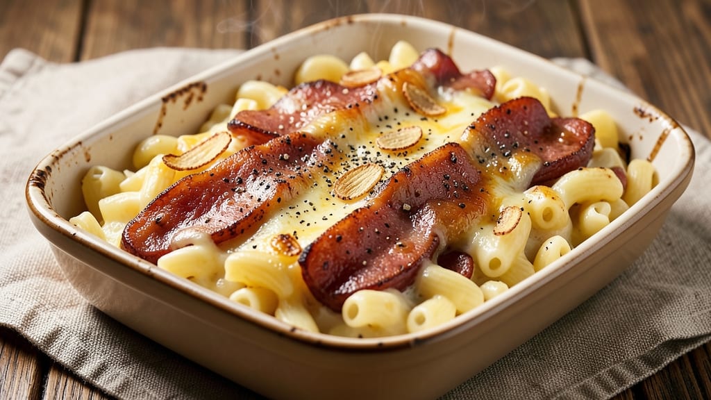 Baked Mac and Cheese With Sausage Recipe: Crispy Top, Melty Cheese, and Smoky Sausage Layers