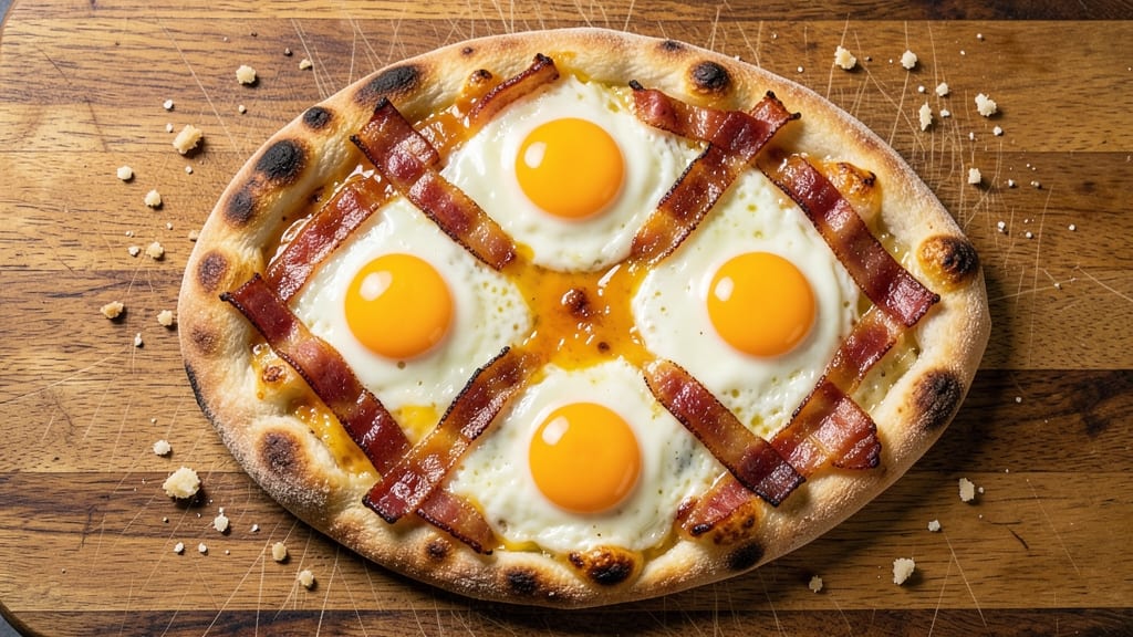 Bacon Egg and Cheese Flatbread Recipe: Crispy Edges and Melty Layers in Minutes